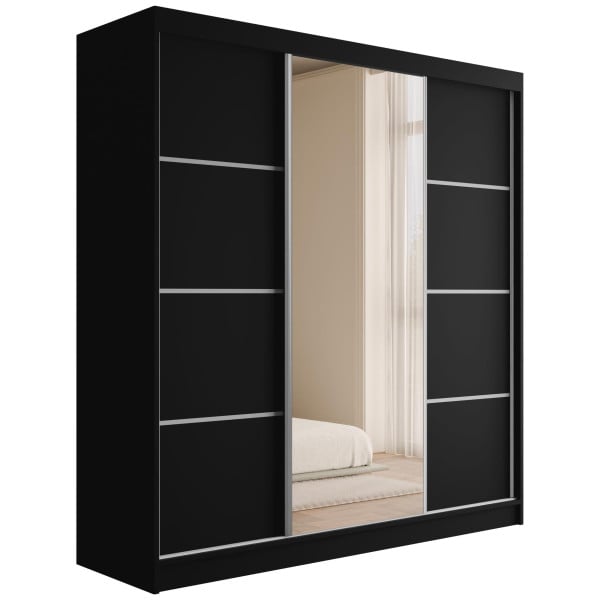 Szafa z drzwiami przesuwnymi i lustrem V2-LOFTIA 200 x 215 cm 487814