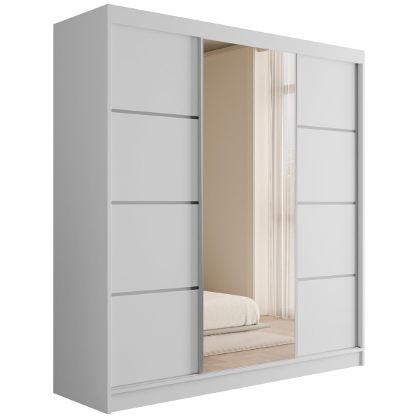 Szafa z drzwiami przesuwnymi i lustrem V2-LOFTIA 200 x 215 cm 487816