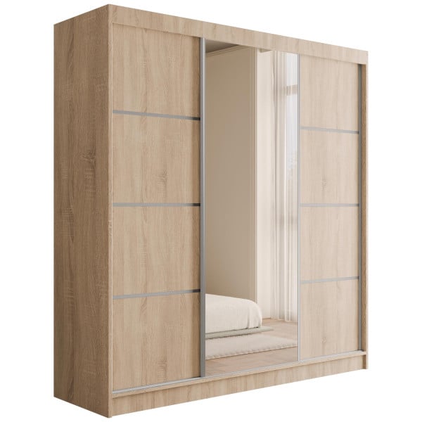Szafa z drzwiami przesuwnymi i lustrem V2-LOFTIA 200 x 215 cm 487808