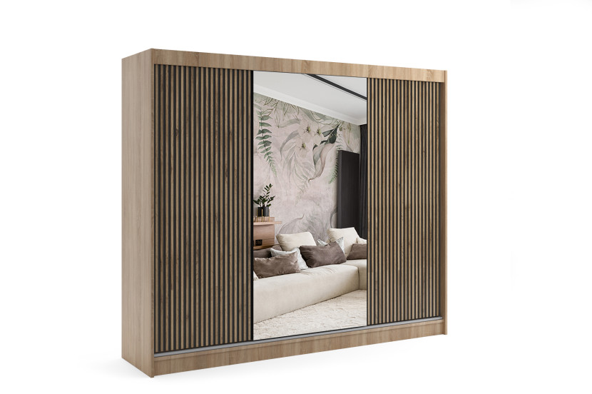 Szafa z drzwiami przesuwnymi i lustrem VILAN 250 x 215 cm 142111