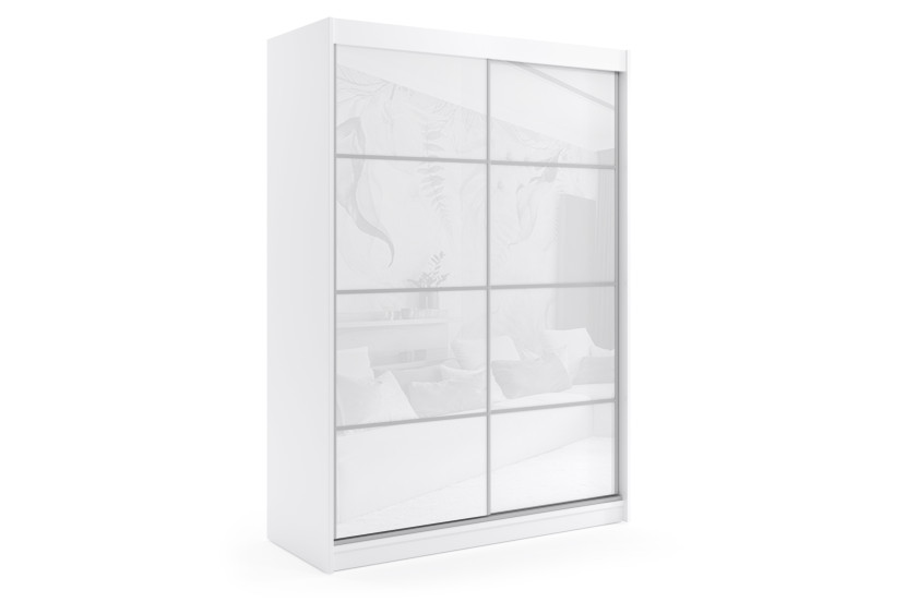 Szafa z drzwiami przesuwnymi Lacobel i LED 120 x 200 - VIVONA 461519