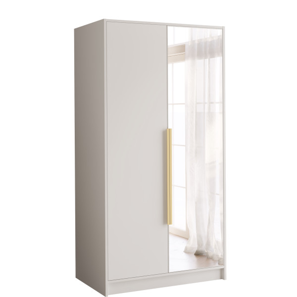 Szafa z lustrem 100 cm do garderoby LESTO 816125