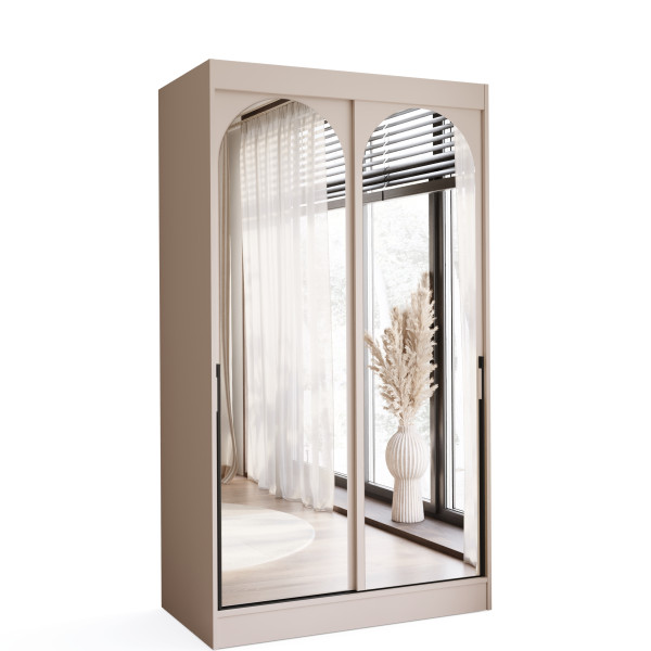 Szafa z lustrem 120 cm MORIN przesuwna kaszmir 868165