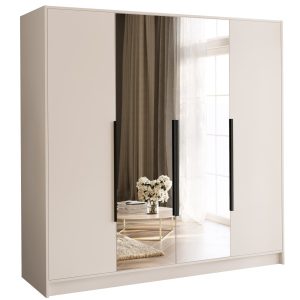 Szafa z lustrem 200 cm na ubrania LESTO kaszmir 812627 Szafa z lustrem 200 cm na ubrania LESTO kaszmir 812627