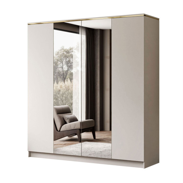 Szafa z lustrem AURORA 4D KASZMIR+push 358910