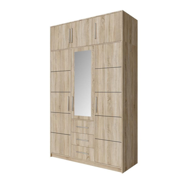 Szafa z Lustrem Srebrne Uchwyty + nadstawka Ball 3D Sonoma 357639