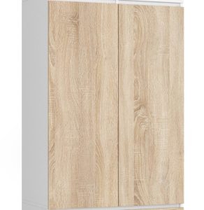 Szafa Z Nadstawką S 90 Cm 2 Drzwi 2 Szuflady Pk Biały / Sonoma 728008