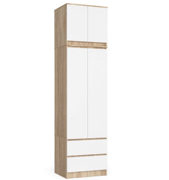 Szafa Z Nadstawką S60 2D 2Sz Clp Pk Dąb Sonoma / Biała 728012