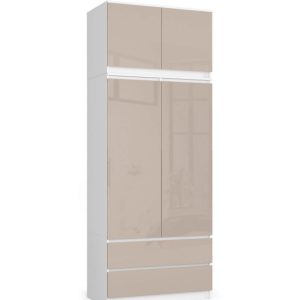 Szafa Z Nadstawką S90 2D 2Sz Clp Pk Capucino Połysk 727998 Szafa Z Nadstawką S90 2D 2Sz Clp Pk Capucino Połysk 727998