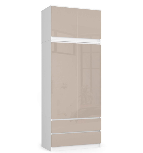 Szafa Z Nadstawką S90 2D 2Sz Clp Pk Capucino Połysk 727998