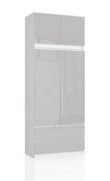 Szafa Z Nadstawką S90 2D 2Sz Clp Pk Metalik Połysk 728013