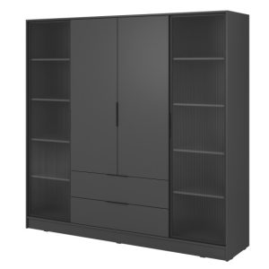 Szafa z półkami i szufladami ELLY – Grafit 684965 Szafa z półkami i szufladami ELLY – Grafit 684965