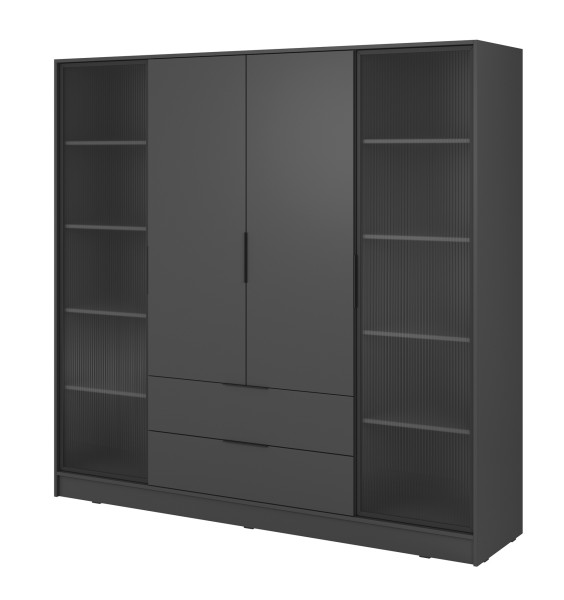 Szafa z półkami i szufladami ELLY - Grafit 684965