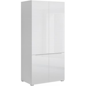 Szafa z Wieszakiem Czterodrzwiowa do Sypialni MIST 90 Biały 319009 Szafa z Wieszakiem Czterodrzwiowa do Sypialni MIST 90 Biały 319009