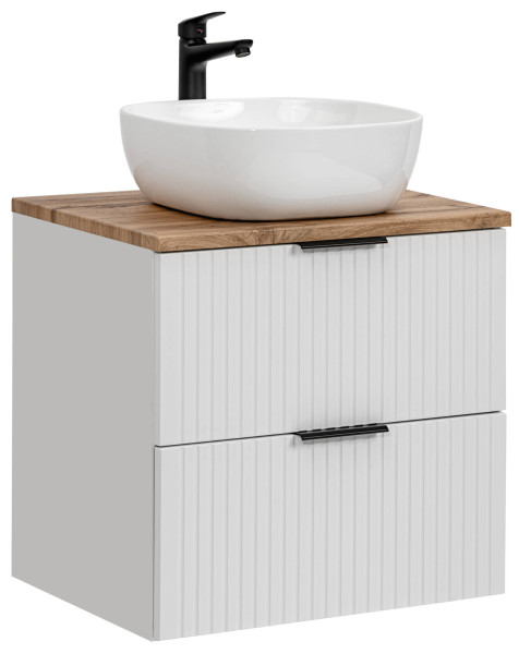 Szafka 60 cm ADEL WHITE z umywalką SMILE i blatem 154207
