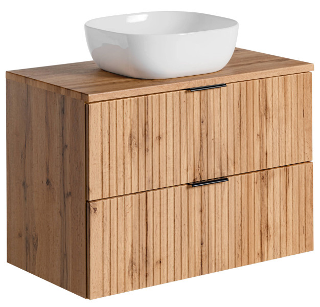 Szafka 80 cm ADEL OAK z umywalką SMILE 131920