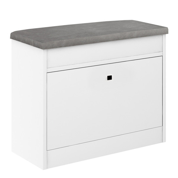 Szafka Alaska 11 Biały/Szary/G 64X28X55 Cm - Biały Mat, Welur - Szary 943679