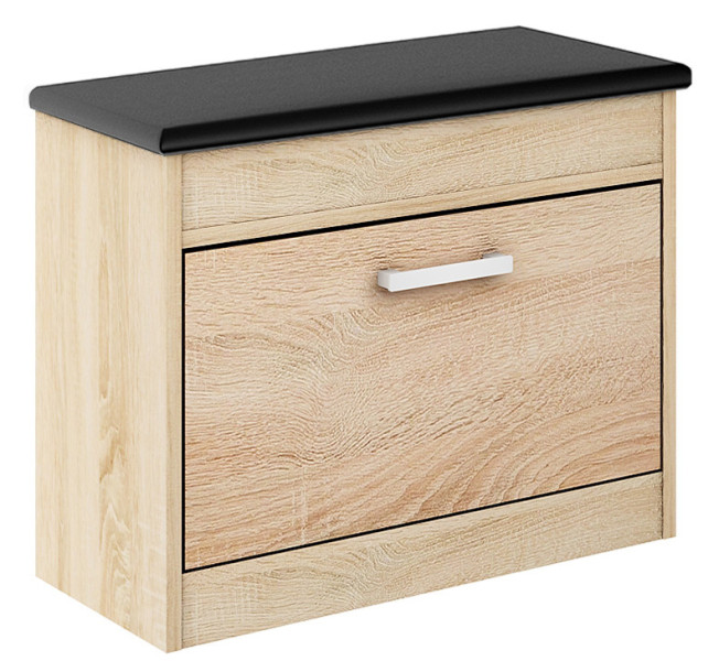 Szafka Alaska 11 Dąb Sonoma/Czarny 64X28X55 Cm 943663