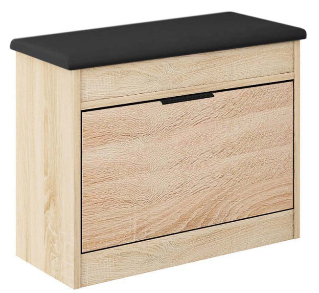 Szafka Alaska 11 Dąb Sonoma/Czarny/K 64X28X55 Cm 943638