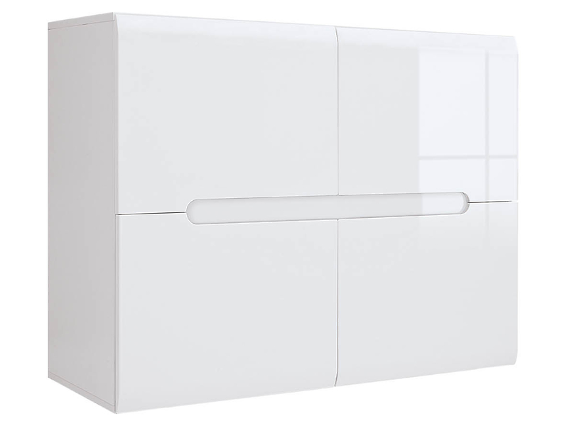 Szafka Azteca Trio 105 cm czterodrzwiowa biały połsyk 29621