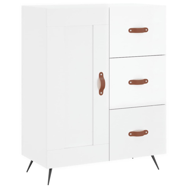 Szafka Biała Połysk 69.5x34x90 cm do Salonu Pokoju Sypialni 774364