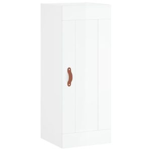 Szafka Biała Połysk z Drzwiami 34.5x34x90 cm do Salonu Pokoju 769590 Szafka Biała Połysk z Drzwiami 34.5x34x90 cm do Salonu Pokoju 769590