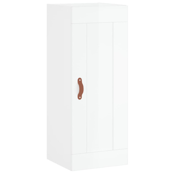 Szafka Biała Połysk z Drzwiami 34.5x34x90 cm do Salonu Pokoju 769590