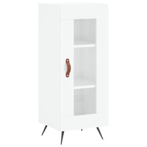 Szafka Biała Połysk z Drzwiami Szklanymi 34.5x34x90 cm do Salonu 739257 Szafka Biała Połysk z Drzwiami Szklanymi 34.5x34x90 cm do Salonu 739257