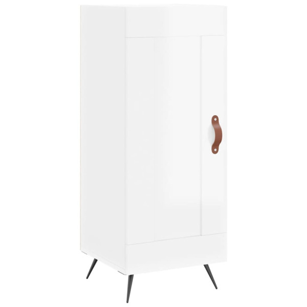 Szafka Biała Połysk z Drzwiami z Szufladami 34.5x34x90 cm do Salonu 774383