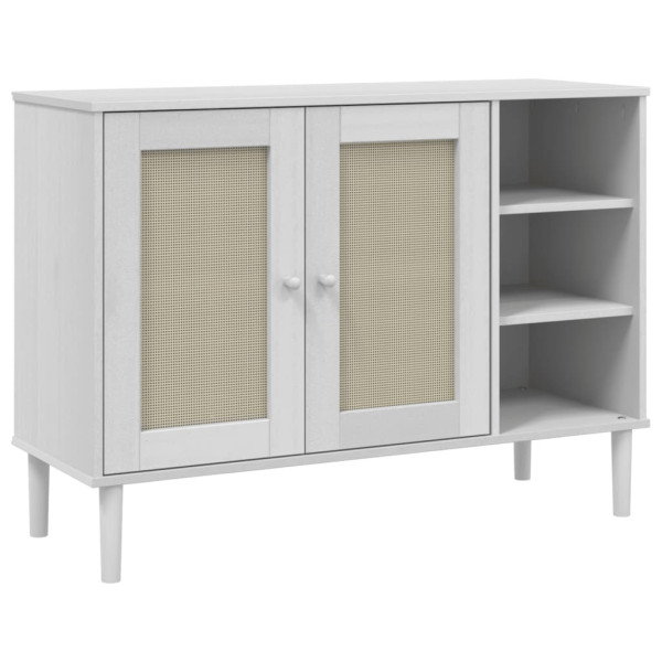 Szafka Biała z Drzwiami 112x40x80 cm do Salonu Pokoju Sypialni 769602