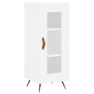 Szafka Biała z Drzwiami Szklanymi 34.5x34x90 cm do Salonu Pokoju 739264 Szafka Biała z Drzwiami Szklanymi 34.5x34x90 cm do Salonu Pokoju 739264