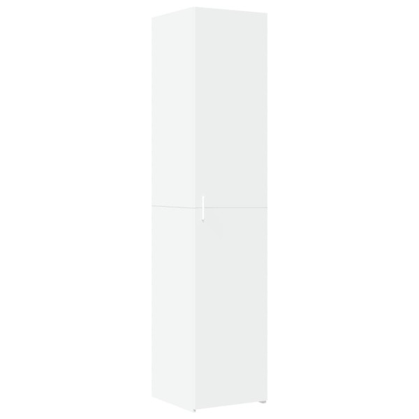 Szafka Biała z Drzwiami z Półkami 40x42.5x185 cm do Salonu Pokoju 741739