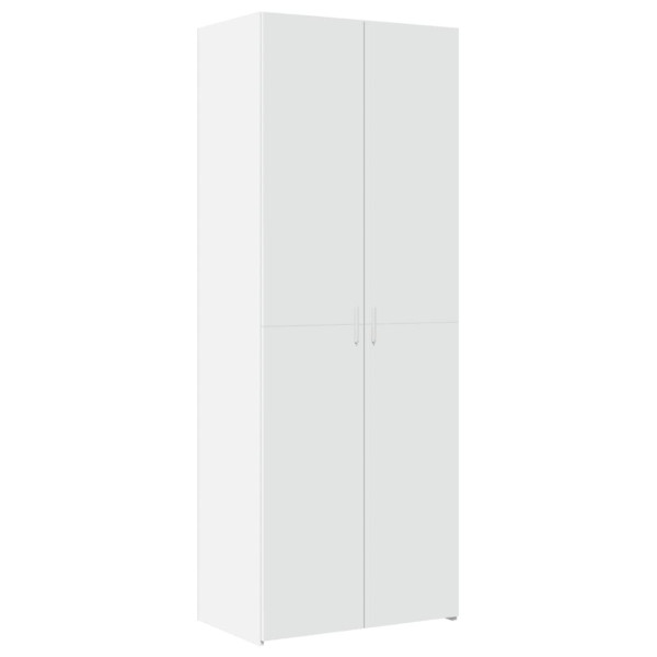 Szafka Biała z Drzwiami z Półkami 70x42.5x185 cm do Salonu Pokoju 741753