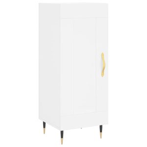 Szafka Biała z Drzwiami z Szufladami 34.5x34x90 cm do Salonu 774382 Szafka Biała z Drzwiami z Szufladami 34.5x34x90 cm do Salonu 774382