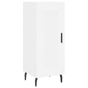 Szafka Biała z Drzwiami z Szufladami 34.5x34x90 cm do Salonu 774384 Szafka Biała z Drzwiami z Szufladami 34.5x34x90 cm do Salonu 774384