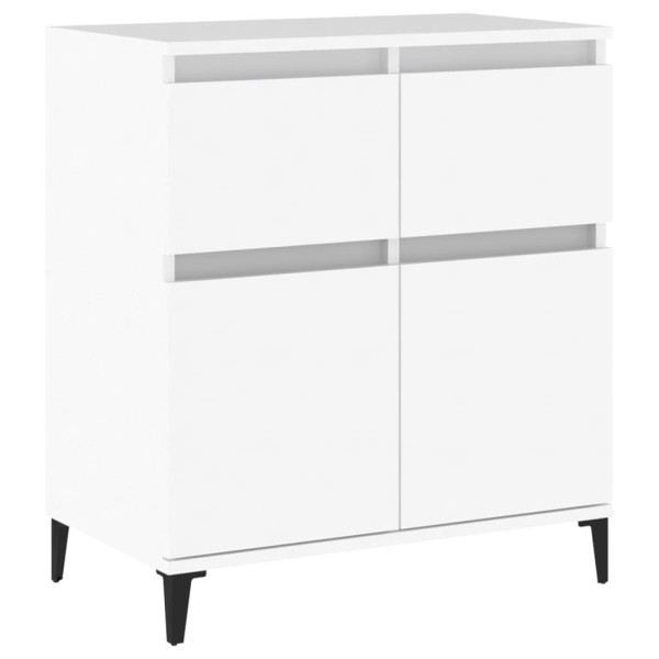 Szafka Biała z Drzwiami z Szufladami 60x35x70 cm do Salonu Pokoju 778307