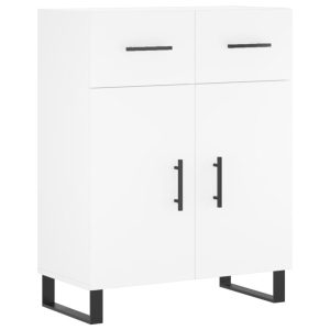 Szafka Biała z Drzwiami z Szufladami 69.5x34x90 cm do Salonu 774351 Szafka Biała z Drzwiami z Szufladami 69.5x34x90 cm do Salonu 774351