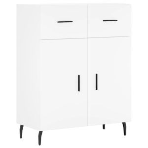 Szafka Biała z Drzwiami z Szufladami 69.5x34x90 cm do Salonu 774365 Szafka Biała z Drzwiami z Szufladami 69.5x34x90 cm do Salonu 774365