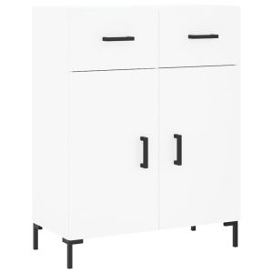 Szafka Biała z Drzwiami z Szufladami 69.5x34x90 cm do Salonu 774369 Szafka Biała z Drzwiami z Szufladami 69.5x34x90 cm do Salonu 774369