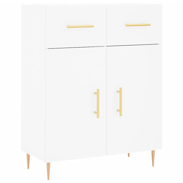 Szafka Biała z Drzwiami z Szufladami 69.5x34x90 cm do Salonu 769729