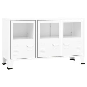 Szafka Biały Metal vidaXL 317447 Szafka Biały Metal vidaXL 317447