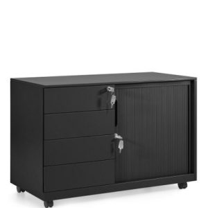 Szafka biurowa FB-615-L-4 czarna metalowa 988547