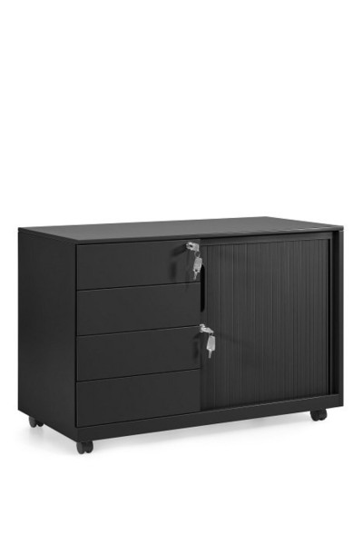 Szafka biurowa FB-615-L-4 czarna metalowa 988547