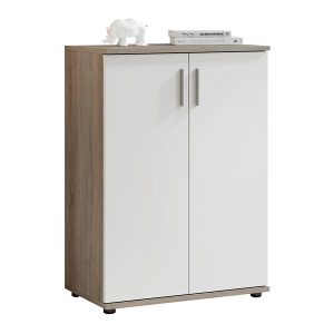 Szafka Bobby 60 cm z 2 drzwiami dąb sonoma/biały 838287 Szafka Bobby 60 cm z 2 drzwiami dąb sonoma/biały 838287