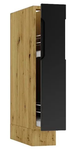 Szafka cargo 15 cm dąb artisan + czarny - Avro 641720