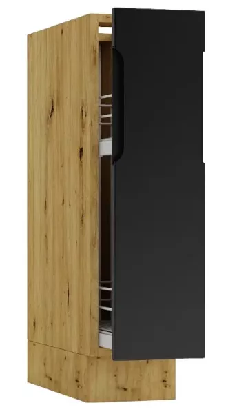 Szafka cargo 20 cm dąb artisan + czarny - Avreon 643664