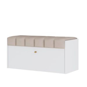 Szafka Diana Biały/Beż/Z 90X40X45 Cm – Biały Mat, Welur – Beż 943631 Szafka Diana Biały/Beż/Z 90X40X45 Cm – Biały Mat, Welur – Beż 943631