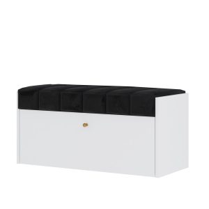 Szafka Diana Biały/Czarny/Z 90X40X45 Cm – Biały Mat, Welur – Czarny 943667 Szafka Diana Biały/Czarny/Z 90X40X45 Cm – Biały Mat, Welur – Czarny 943667