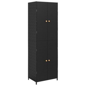 Szafka do przechowywania Czarny Technorattan vidaXL 256314 Szafka do przechowywania Czarny Technorattan vidaXL 256314