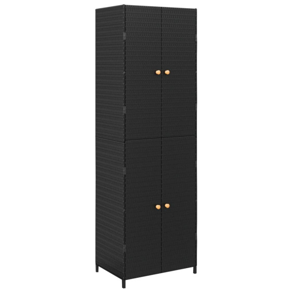 Szafka do przechowywania Czarny Technorattan vidaXL 256314